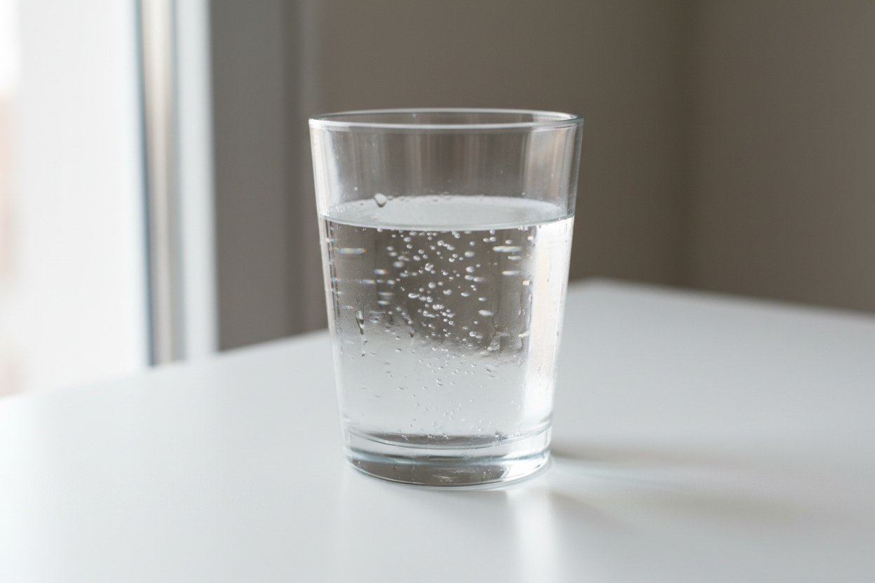 Glass of drinking water